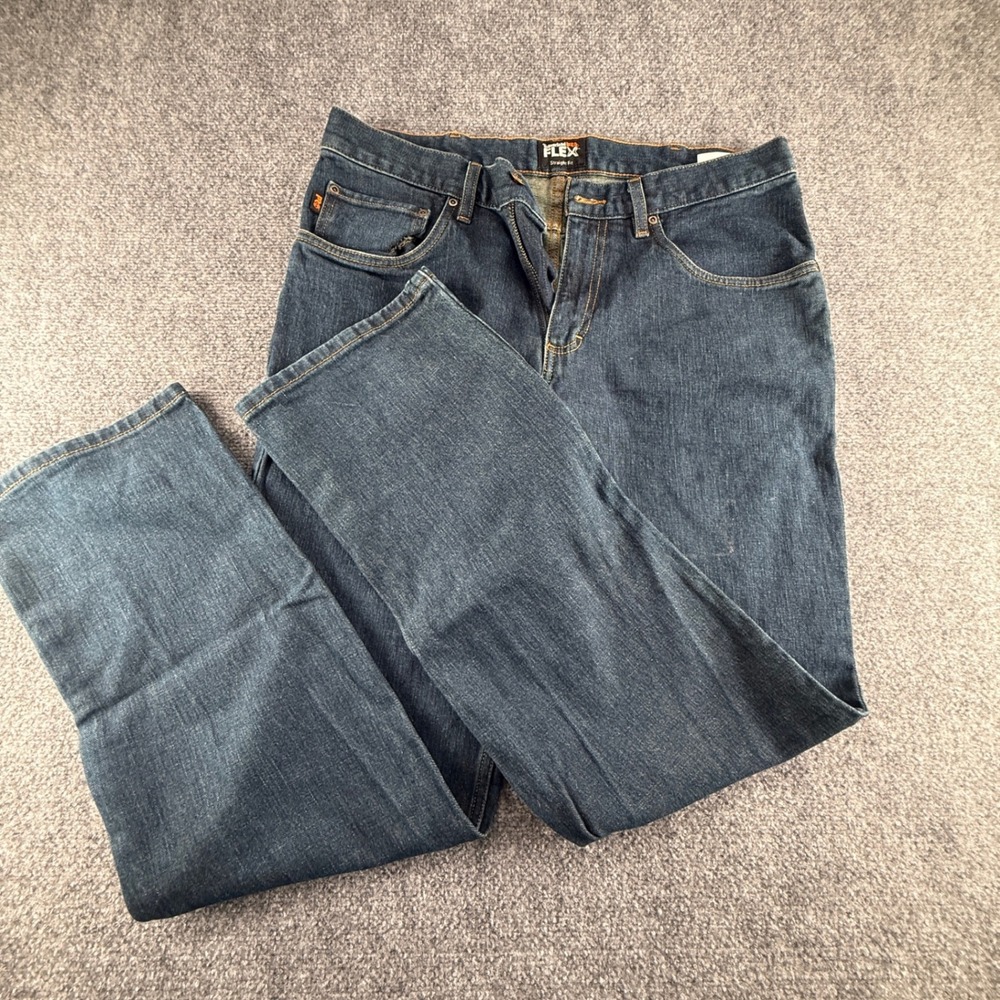 Timberland PRO Flex Mens Straight Fit Dark Wash Stretch Jeans 33x32 TB0A1V55